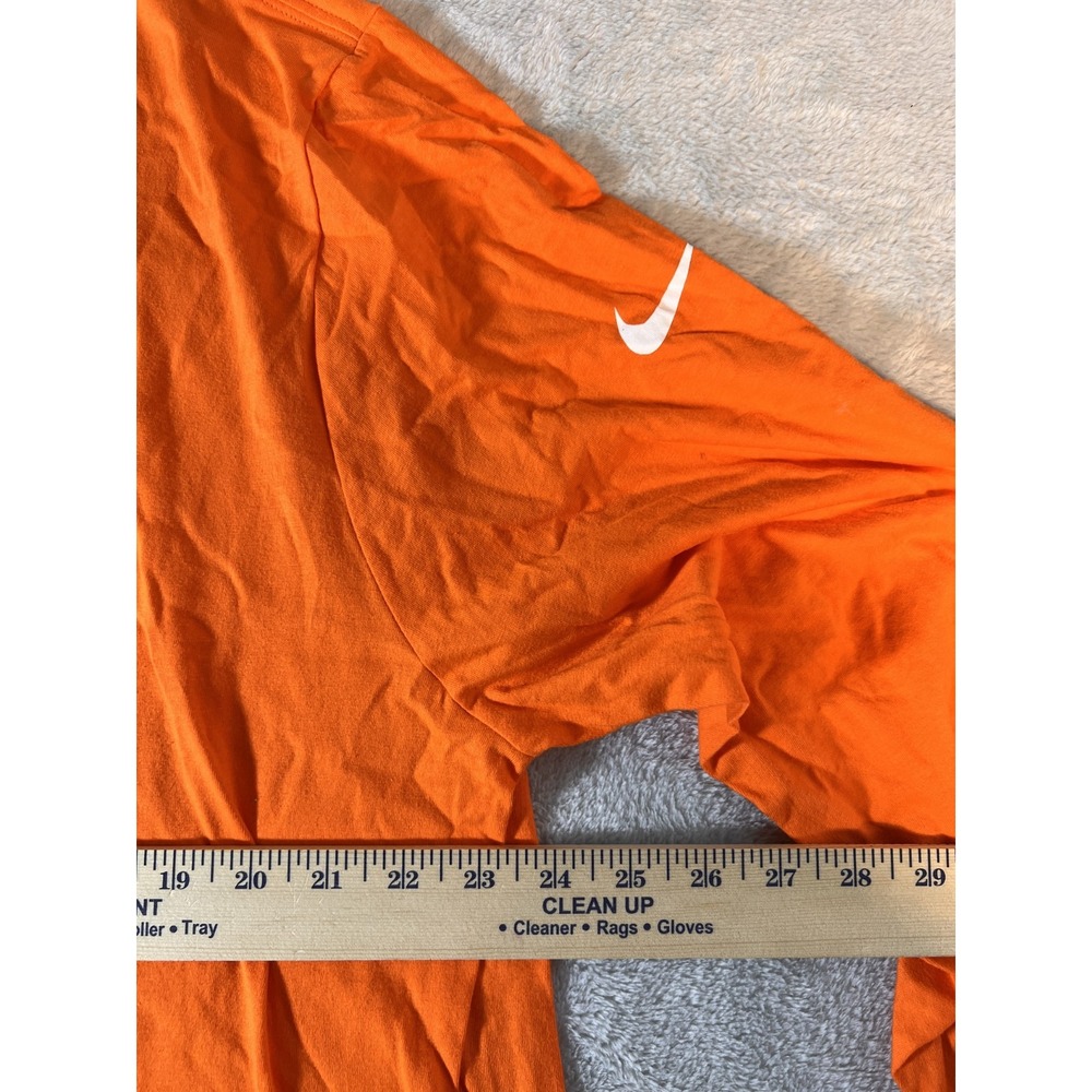 Nike Orange Long Sleeve Just Do It Graphic Shirt Mens XXL Cotton Tee‎ Big Swoosh - Picture 5 of 8